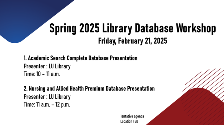 February 21, 2025 - Library Database Workshop