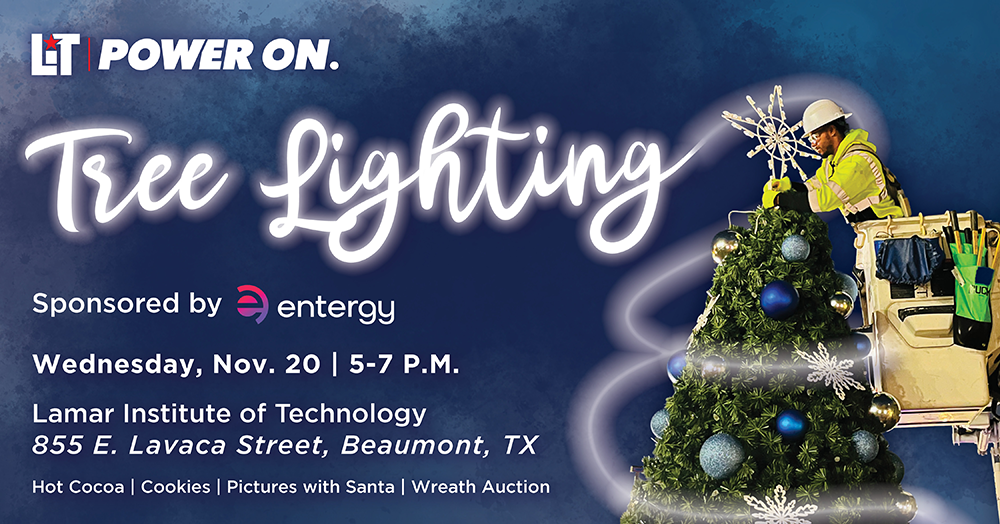 Lamar Institute of Technology (LIT) invites the community to a holiday tree lighting event