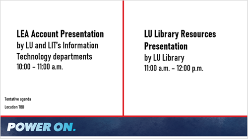 September 20, 2024 - LiT's Library Workshop September 20, 2024 - LiT's Library Workshop
