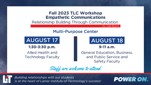 Fall 2023 TLC Workshop: Empathetic Communications Empathetic Communications