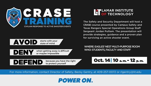 October 14, 2024 - CRASE Training October 14, 2024 - CRASE Training